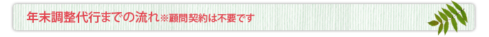 年末調整代行までの流れ※顧問契約は不要です